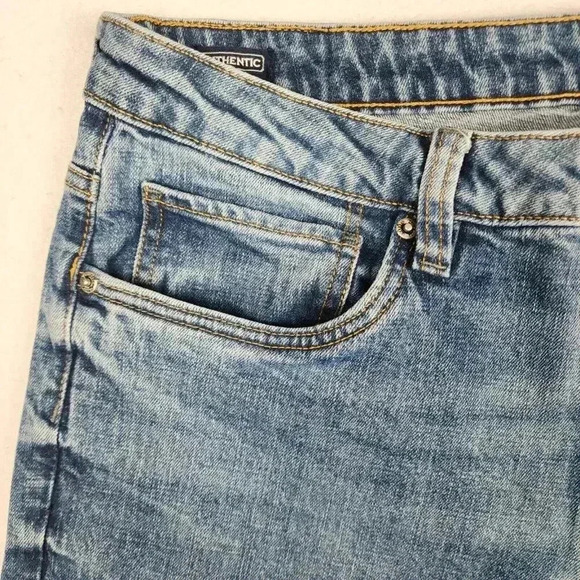 Buffalo David Bitton Mens Jeans Straight Six Stretch Size 34x34 Blue Distressed - Picture 7 of 16